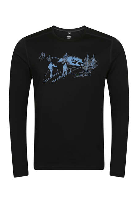 Fotogalerie Men's Merino T-Shirt FURRY LONG black (Northbound)