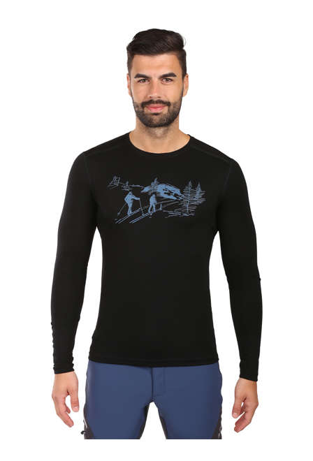 Fotogalerie Men's Merino T-Shirt FURRY LONG black (Northbound)