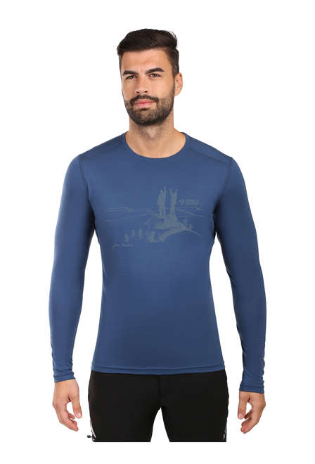 Fotogalerie Men's Merino T-Shirt FURRY LONG navy (Northbound)