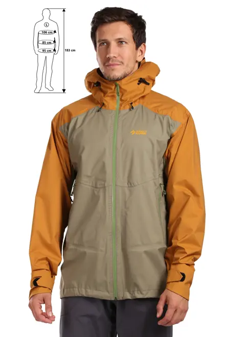 Fotogalerie Men's waterproof jacket TALUNG caramel/khaki