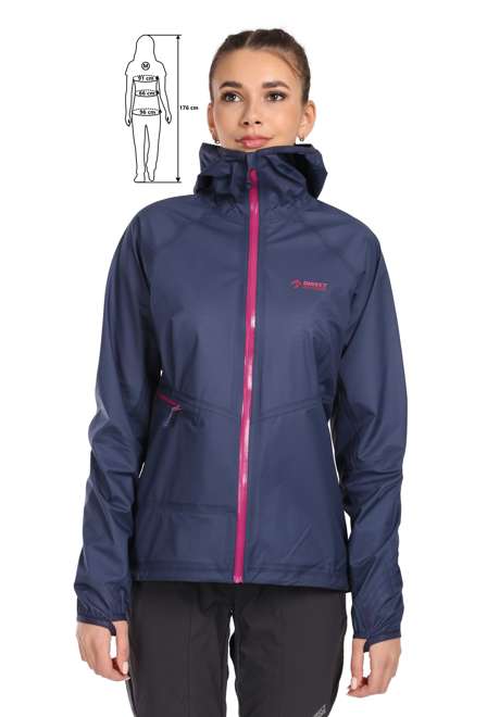 Fotogalerie Women's Ultralight Waterproof Hardshell Jacket CYCLONE LADY navy/orchid