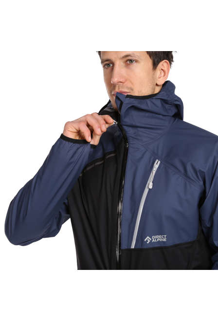 Fotogalerie Men's Waterproof Ultra-Light Hardshell Jacket CYCLONE black/navy