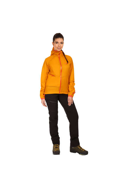 Fotogalerie Women's Ultralight Waterproof Hardshell Jacket CYCLONE LADY mango/brick