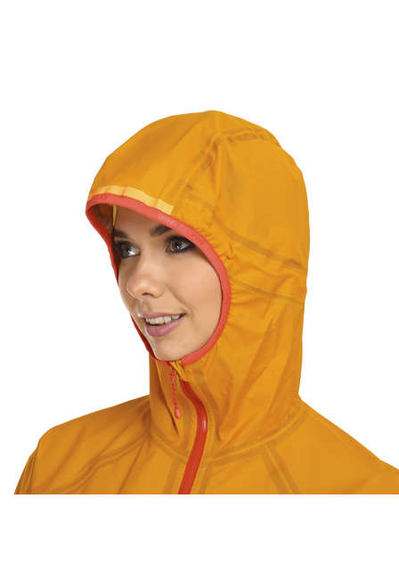 Fotogalerie Women's Ultralight Waterproof Hardshell Jacket CYCLONE LADY mango/brick