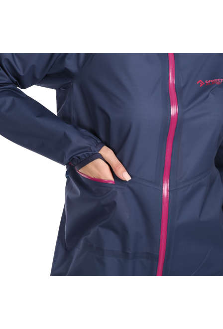 Fotogalerie Women's Ultralight Waterproof Hardshell Jacket CYCLONE LADY navy/orchid