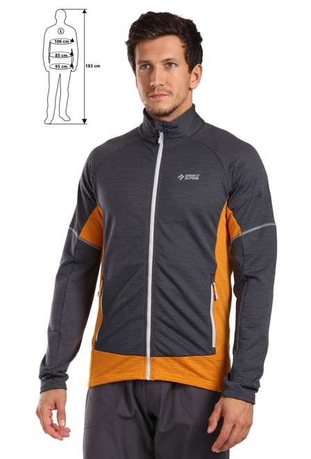 Fotogalerie Men's Fleece sweatshirt CIMA ochre/anthracite
