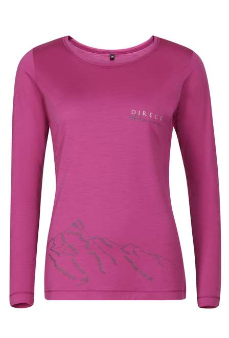 Fotogalerie Women's Merino Shirt FURRY LONG LADY orchid (Hillside)