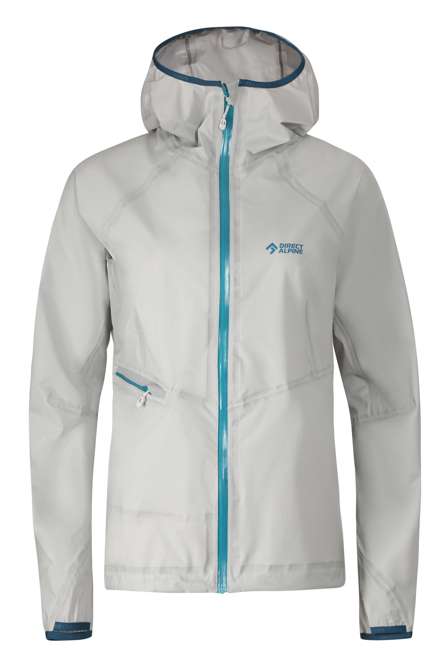 Fotogalerie Women's Ultralight Waterproof Hardshell Jacket CYCLONE LADY grey/emerald