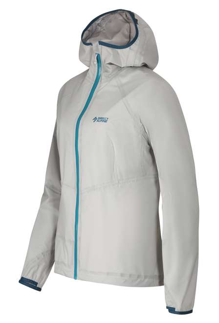Fotogalerie Women's Ultralight Waterproof Hardshell Jacket CYCLONE LADY grey/emerald