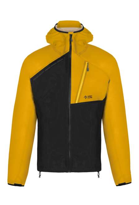 Fotogalerie Men's Waterproof Ultra-Light Hardshell Jacket CYCLONE black/mango