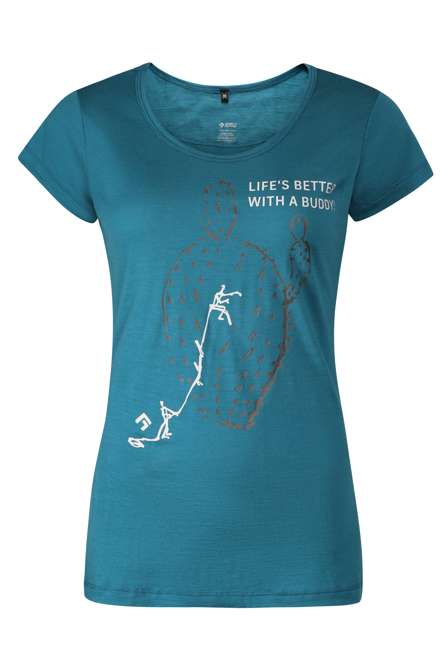 Fotogalerie Women's Merino T-Shirt FURRY LADY emerald (Buddy)