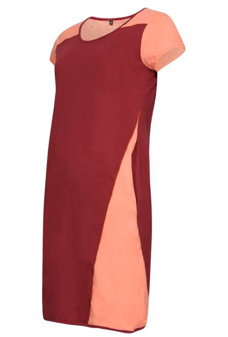 Fotogalerie Women's cotton dress FLOWY LADY palisander/coral