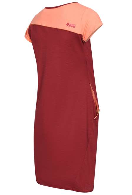 Fotogalerie Women's cotton dress FLOWY LADY palisander/coral