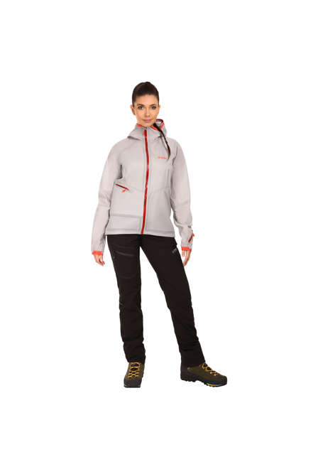 Fotogalerie Women's Ultralight Waterproof Hardshell Jacket CYCLONE LADY grey/palisander
