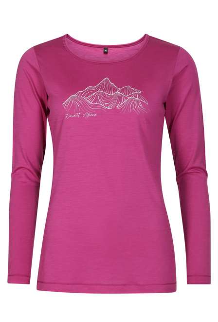 Fotogalerie Women's Merino Shirt FURRY LONG LADY orchid (Sillent hills)