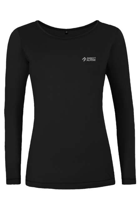 Fotogalerie Women's Merino Shirt FURRY LONG LADY black (DA big font)